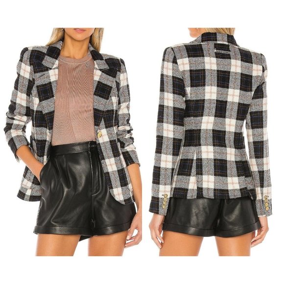 Smythe Patch Pocket Duchess Blazer in Black Ivory Plaid - Picture 12 of 12